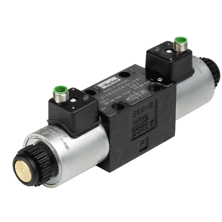 Rozdzielacz D1VW 8W - suwak 001E (2 poz.), NBR, złącze M12x1 (NG06, CETOP 03) D1VW001ENJDL